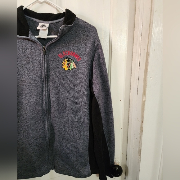 🤴👕 NHL Blackhawks Zip-Up Jacket in size Men's Medium - Picture 2 of 11